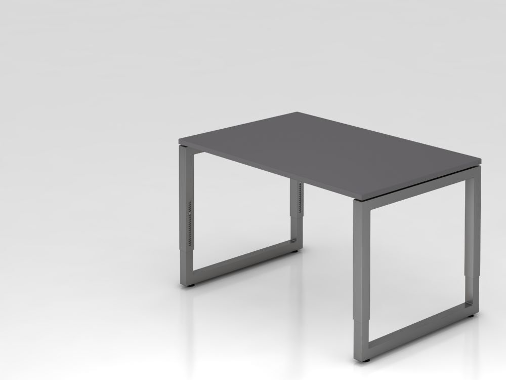 Produktbild Hammerbacher Schreibtisch O-Fuß eckig 120x80cm Graphit/Graphit