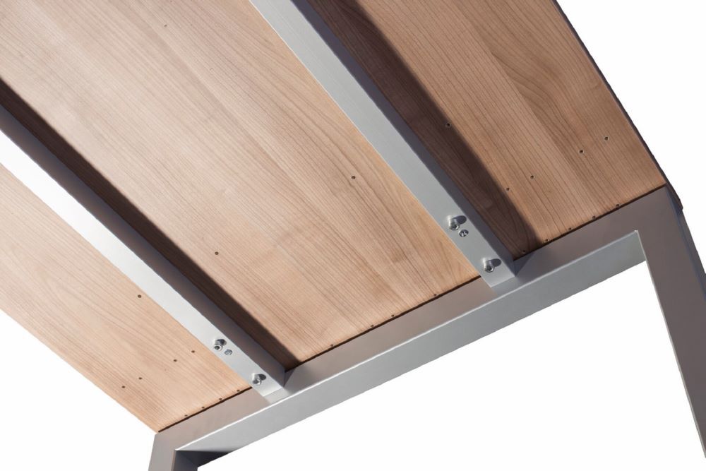 Produktbild Schreibtisch O-Fuß eckig 200x100cm Graphit/Gr bild 5