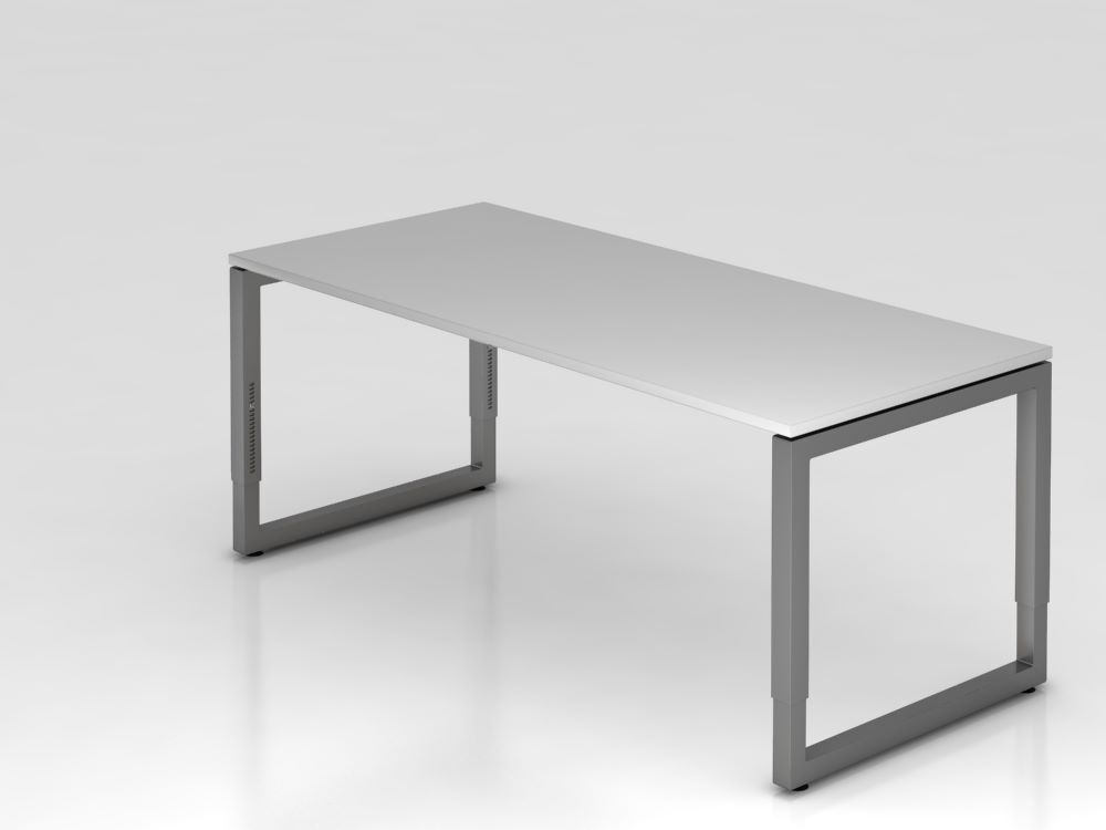 Hammerbacher Schreibtisch O-Fuß Gaphit eckig 180 x 80 cm Grau Produktbild Hammerbacher Schreibtisch O-Fuß Gaphit eckig 180 x 80 cm Grau