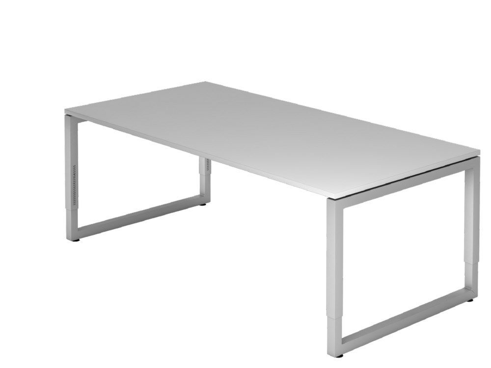 Hammerbacher RS2E Schreibtisch O-Fuß eckig 200 x 100 cm Grau Produktbild Hammerbacher RS2E Schreibtisch O-Fuß eckig 200 x 100 cm Grau