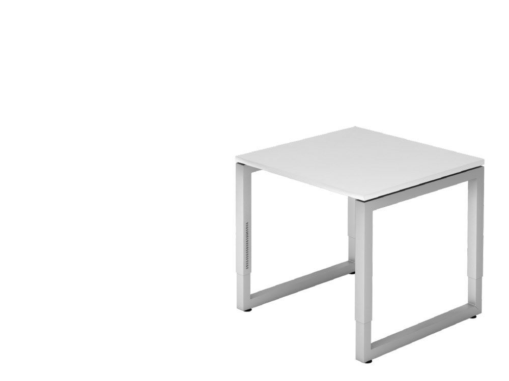 Hammerbacher Schreibtisch O-Fuß eckig 80 x 80 cm Weiß Produktbild Hammerbacher Schreibtisch O-Fuß eckig 80 x 80 cm Weiß