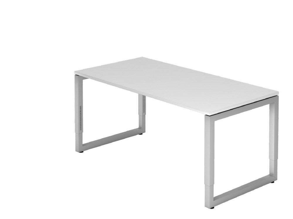 Hammerbacher Schreibtisch O-Fuß eckig 160 x 80 cm Weiß Produktbild Hammerbacher Schreibtisch O-Fuß eckig 160 x 80 cm Weiß