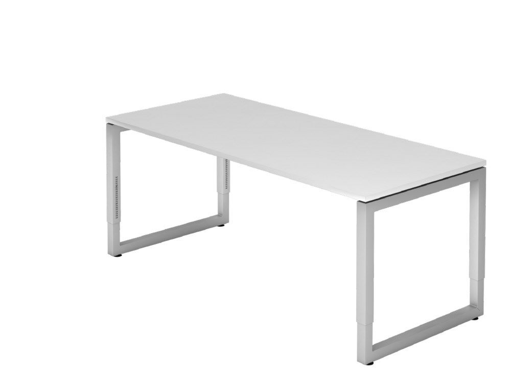 Hammerbacher Schreibtisch RS19 O-Fuß eckig 180 x 80 cm Weiß Produktbild Hammerbacher Schreibtisch RS19 O-Fuß eckig 180 x 80 cm Weiß