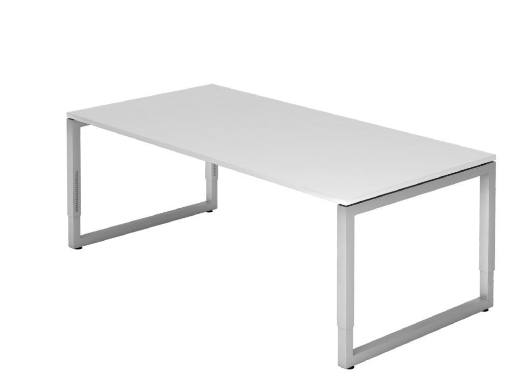 Hammerbacher Schreibtisch O-Fuß eckig 200 x 100 cm Weiß Produktbild Hammerbacher Schreibtisch O-Fuß eckig 200 x 100 cm Weiß