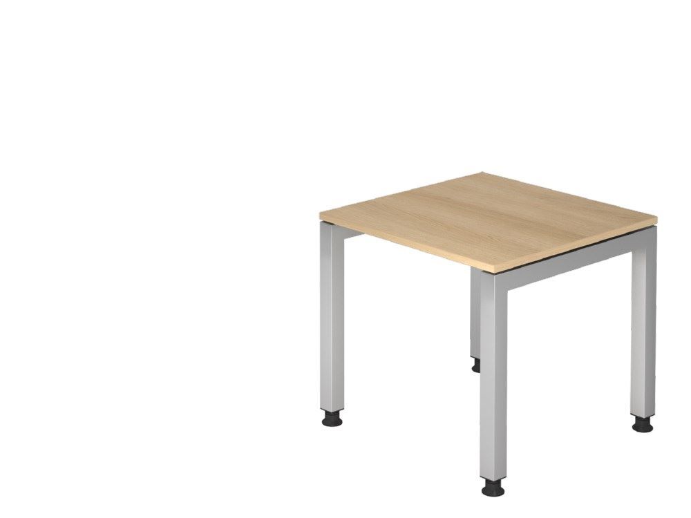 Hammerbacher Schreibtisch U-Fuß eckig 80 x 80 cm Eiche Arbeitshöhe 68 - 76 cm Produktbild Hammerbacher Schreibtisch U-Fuß eckig 80 x 80 cm Eiche Arbeitshöhe 68 - 76 cm