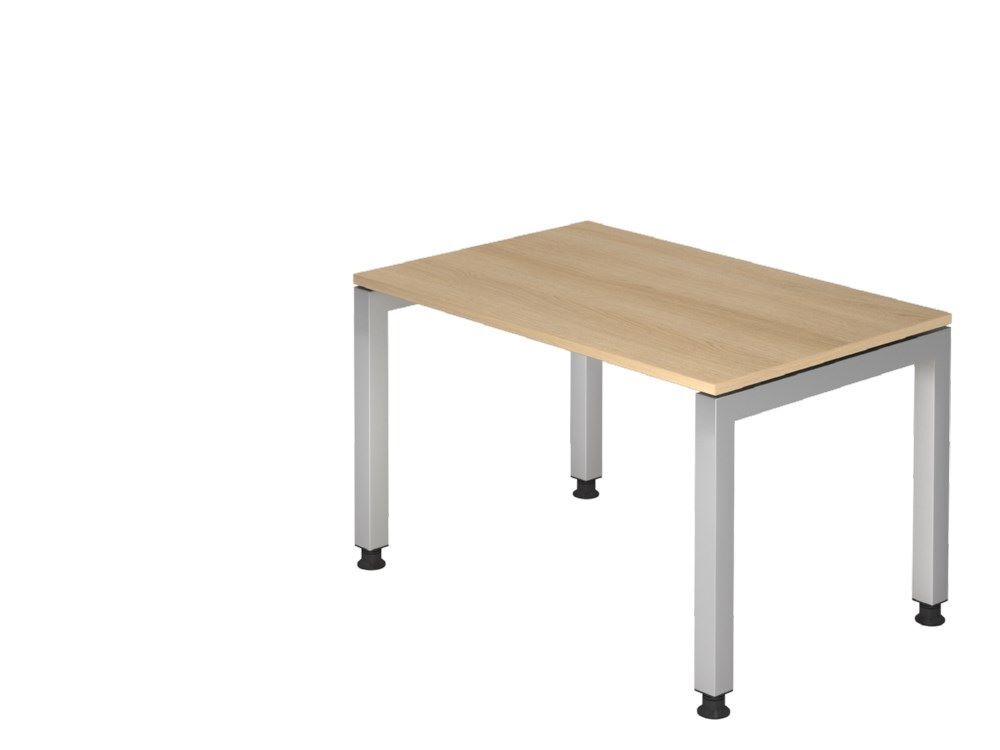 Hammerbacher Schreibtisch U-Fuß eckig 120 x 80 cm Eiche Produktbild Hammerbacher Schreibtisch U-Fuß eckig 120 x 80 cm Eiche