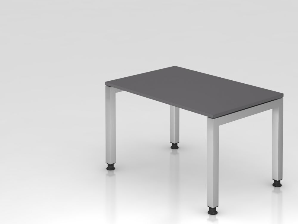 Produktbild Hammerbacher Schreibtisch U-Fuß eckig 120x80cm Graphit/Silber