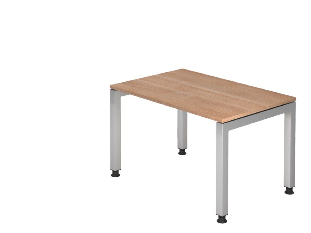 Hammerbacher Schreibtisch JS12 U-Fuß eckig 120 x 80 cm Nussbaum Produktbild Hammerbacher Schreibtisch JS12 U-Fuß eckig 120 x 80 cm Nussbaum