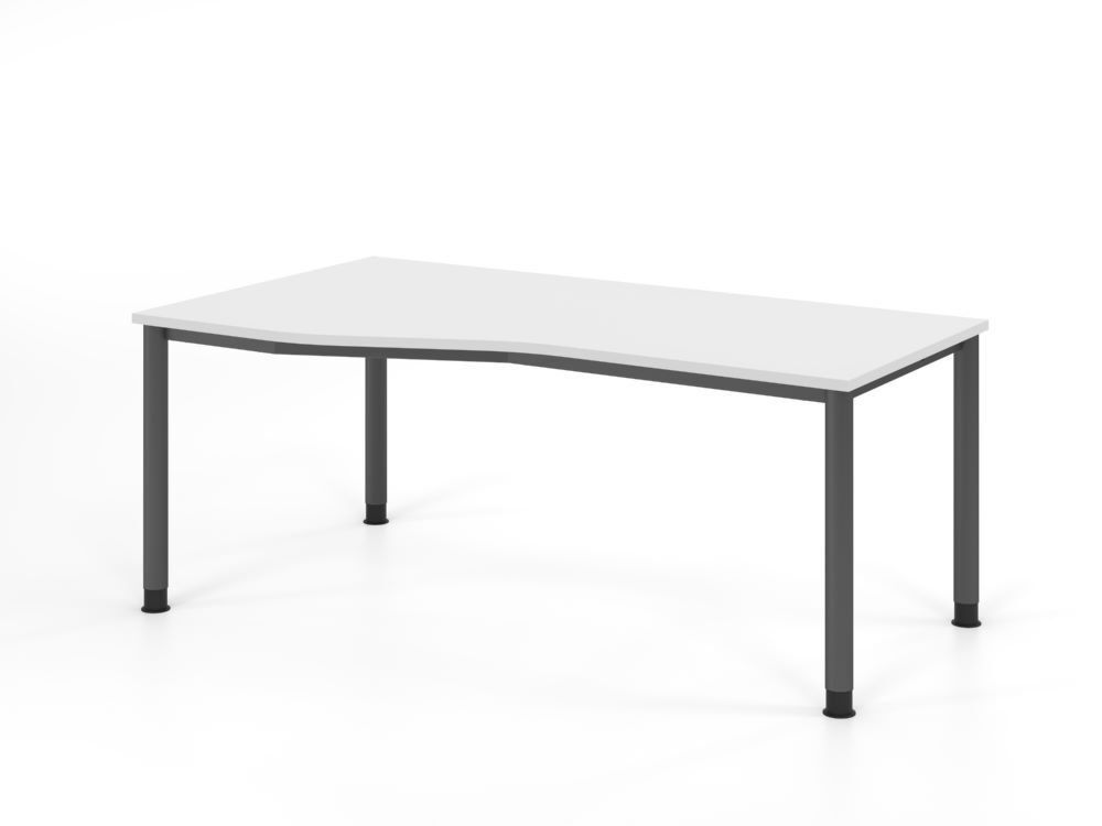 Produktbild Hammerbacher Schreibtisch 4 Fuß 180x100/80cm Weiß/Graphit