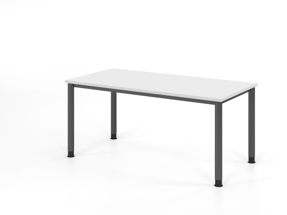 Produktbild Hammerbacher Schreibtisch 4 Fuß 160x80cm Weiß/Graphit