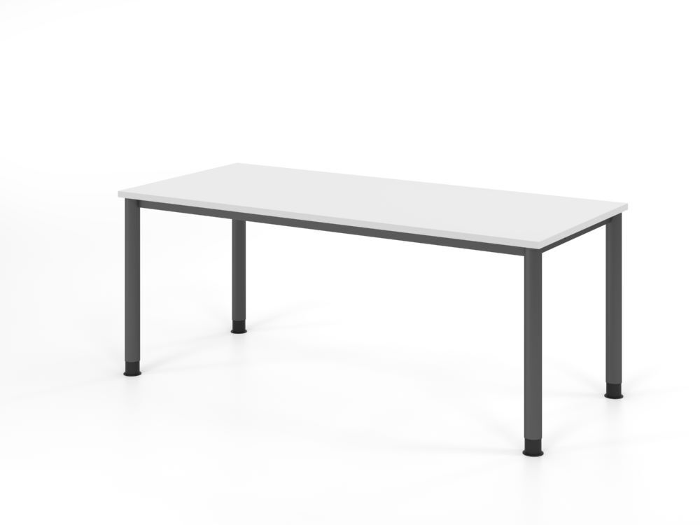 Produktbild Hammerbacher Schreibtisch 4 Fuß 180x80cm Weiß/Graphit
