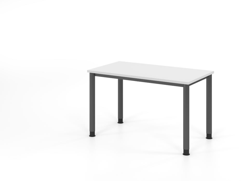 Produktbild Hammerbacher Schreibtisch 4Fuß 120x67cm Weiß/graphit