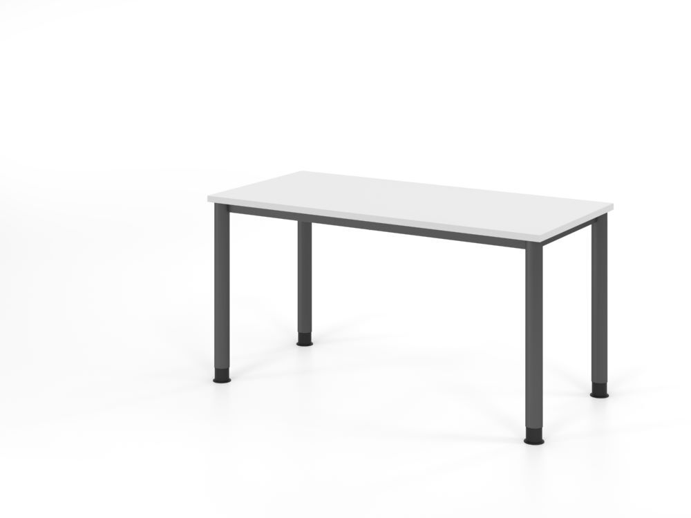 Produktbild Hammerbacher Schreibtisch 4 Fuß 140x67cm Weiß/graphit