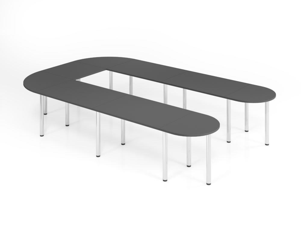 Produktbild Hammerbacher Meeting Tischsystem Set K6 Graphit