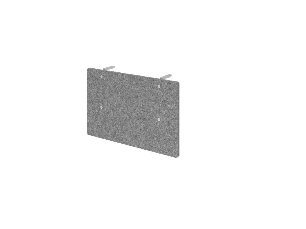 Hammerbacher Sichtblende Schallschutz für 80 er Tisch in grau Produktbild Hammerbacher Sichtblende Schallschutz für 80 er Tisch in grau