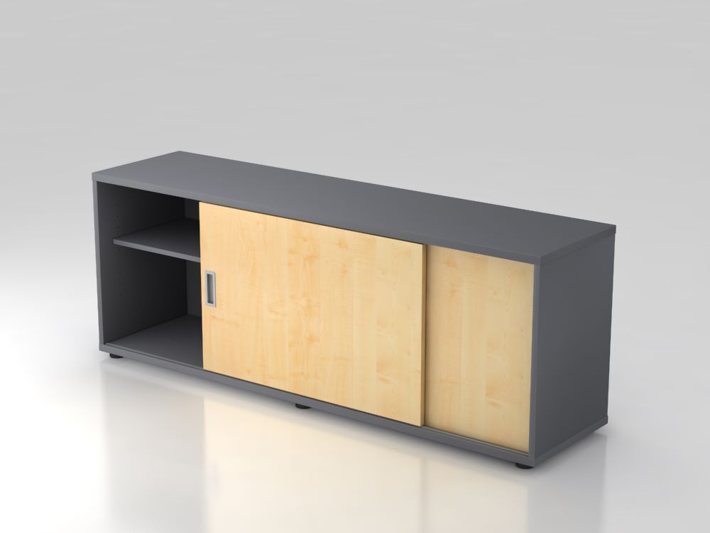Hammerbacher Sideboard 1,5OH Graphit Ahorn 160 x 40 x 59,6 cm Produktbild Hammerbacher Sideboard 1,5OH Graphit Ahorn 160 x 40 x 59,6 cm