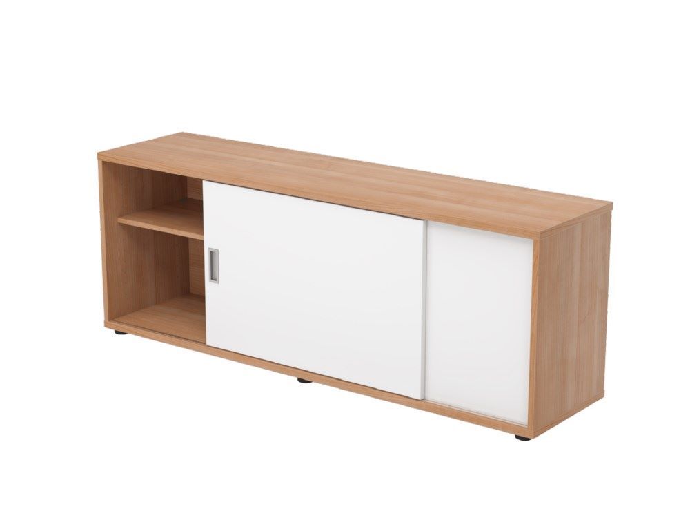 Hammerbacher Sideboard 1,5 OH beids nutzbar Nussbaum / Weiß H 160 x T 40 x H 59,6 cm Produktbild Hammerbacher Sideboard 1,5 OH beids nutzbar Nussbaum / Weiß H 160 x T 40 x H 59,6 cm