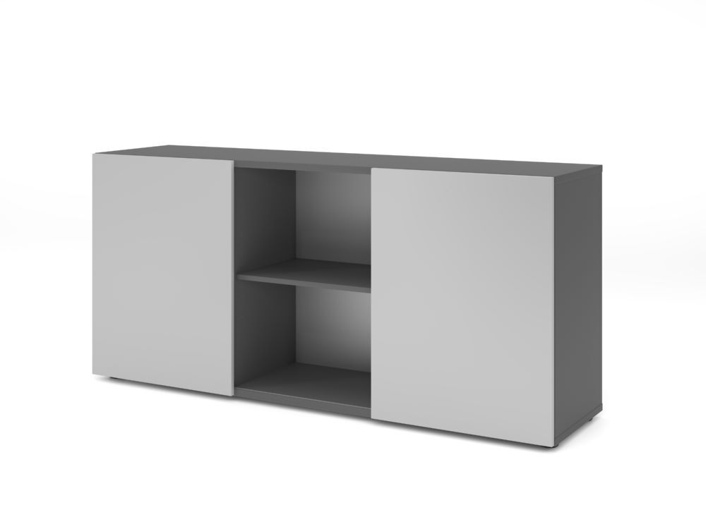 Produktbild Hammerbacher Sideboard 2OH mit Schiebetüren Graphit/Grau