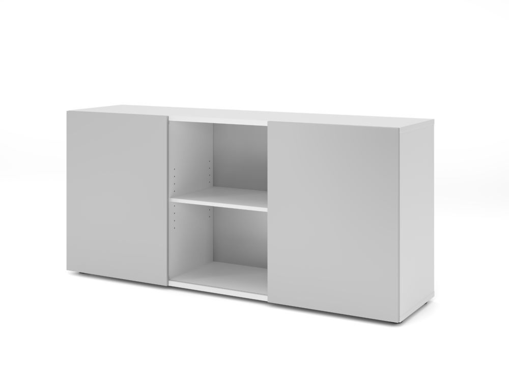 Produktbild Hammerbacher Sideboard 2OH mit Schiebetüren Weiß/Grau