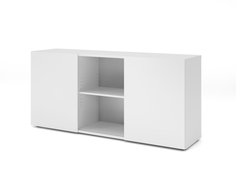 Produktbild Hammerbacher Sideboard 2OH mit Schiebetüren Weiß/Weiß