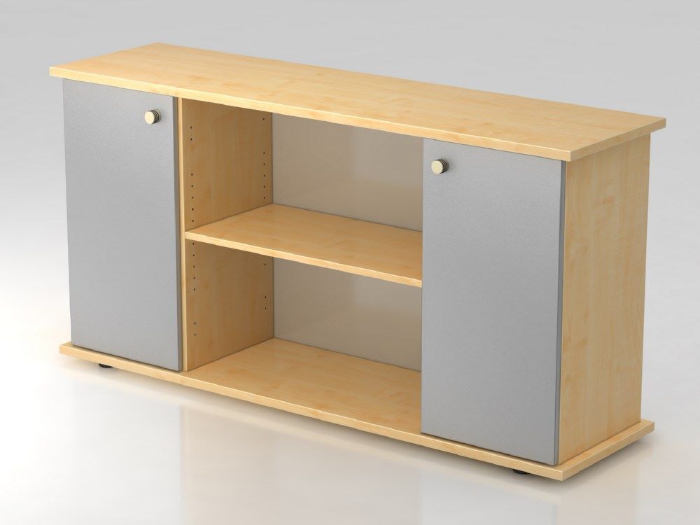 Hammerbacher Sideboard 2 Türen Breite 166 cm SG Ahorn / Silber Produktbild Hammerbacher Sideboard 2 Türen Breite 166 cm SG Ahorn / Silber