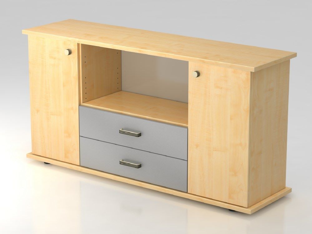 Hammerbacher Sideboard 2 Türen 2 Schübe SG Breite 166 cm Ahorn / Ahorn Produktbild Hammerbacher Sideboard 2 Türen 2 Schübe SG Breite 166 cm Ahorn / Ahorn