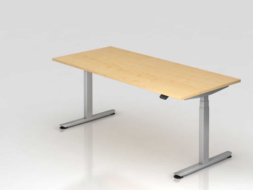 Hammerbacher Sitz Steh Schreibtisch 180 x 80 cm Ahorn Elektroantrieb 2-stufig Produktbild Hammerbacher Sitz Steh Schreibtisch 180 x 80 cm Ahorn Elektroantrieb 2-stufig