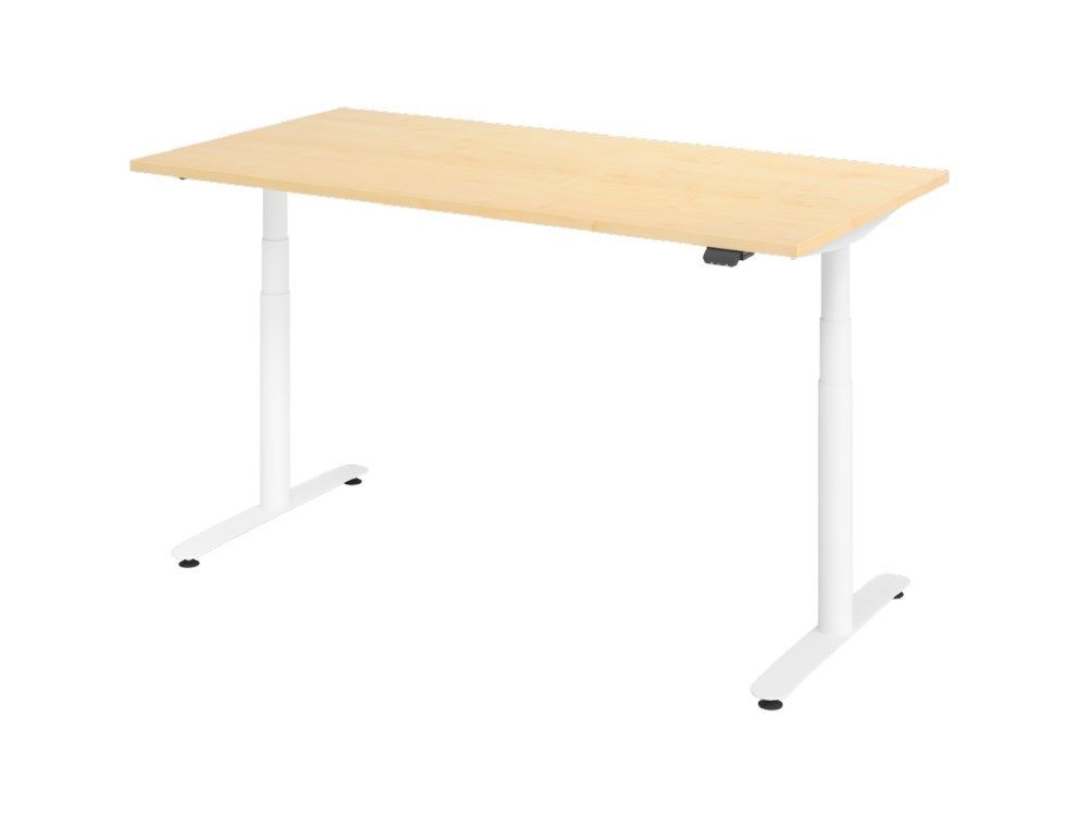 Hammerbacher Sitz-Steh-Schreibtisch 160 x 80 cm Ahorn Produktbild Hammerbacher Sitz-Steh-Schreibtisch 160 x 80 cm Ahorn