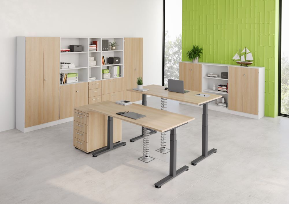 Produktbild Sitz-Steh-Schreibtisch el.200x100cm Ahorn bild 4