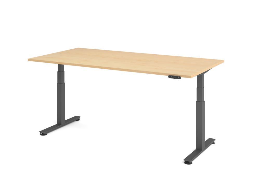 Produktbild Hammerbacher Sitz Steh Schreibtisch elektrisch 200x100cm Ahorn