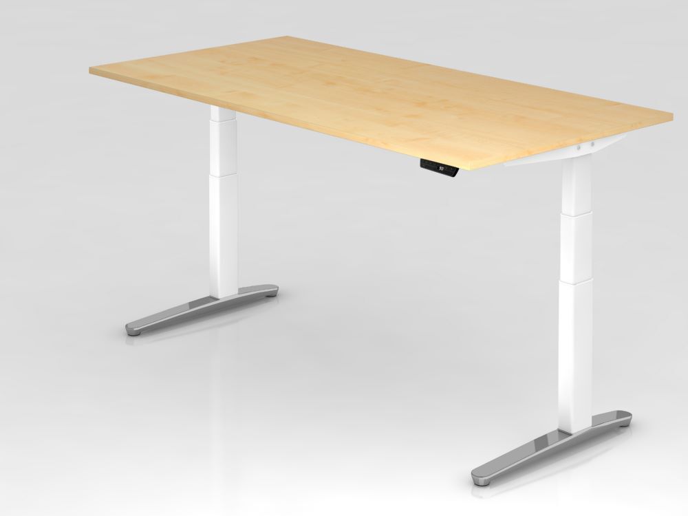 Hammerbacher Sitz-Steh-Schreibtisch 200 x 100 cm Ahorn Arbeitshöhe 65 - 130 cm Produktbild Hammerbacher Sitz-Steh-Schreibtisch 200 x 100 cm Ahorn Arbeitshöhe 65 - 130 cm