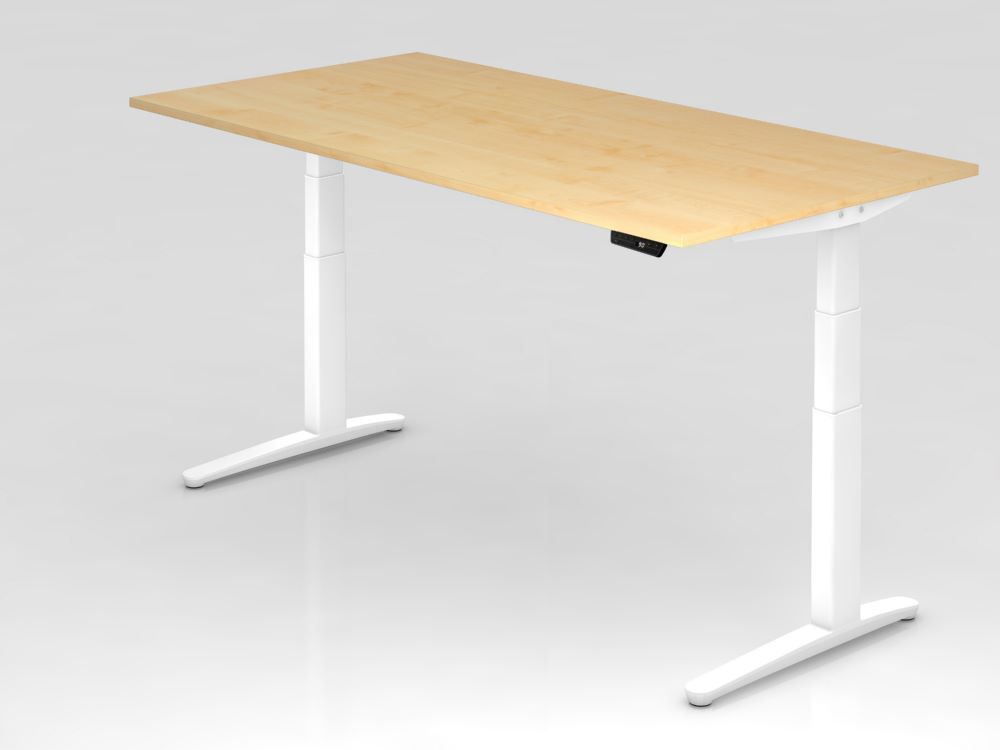 Hammerbacher Sitz-Steh-Schreibtisch 200 x 100 cm Ahorn Elektroantrieb 2-stufig Produktbild Hammerbacher Sitz-Steh-Schreibtisch 200 x 100 cm Ahorn Elektroantrieb 2-stufig