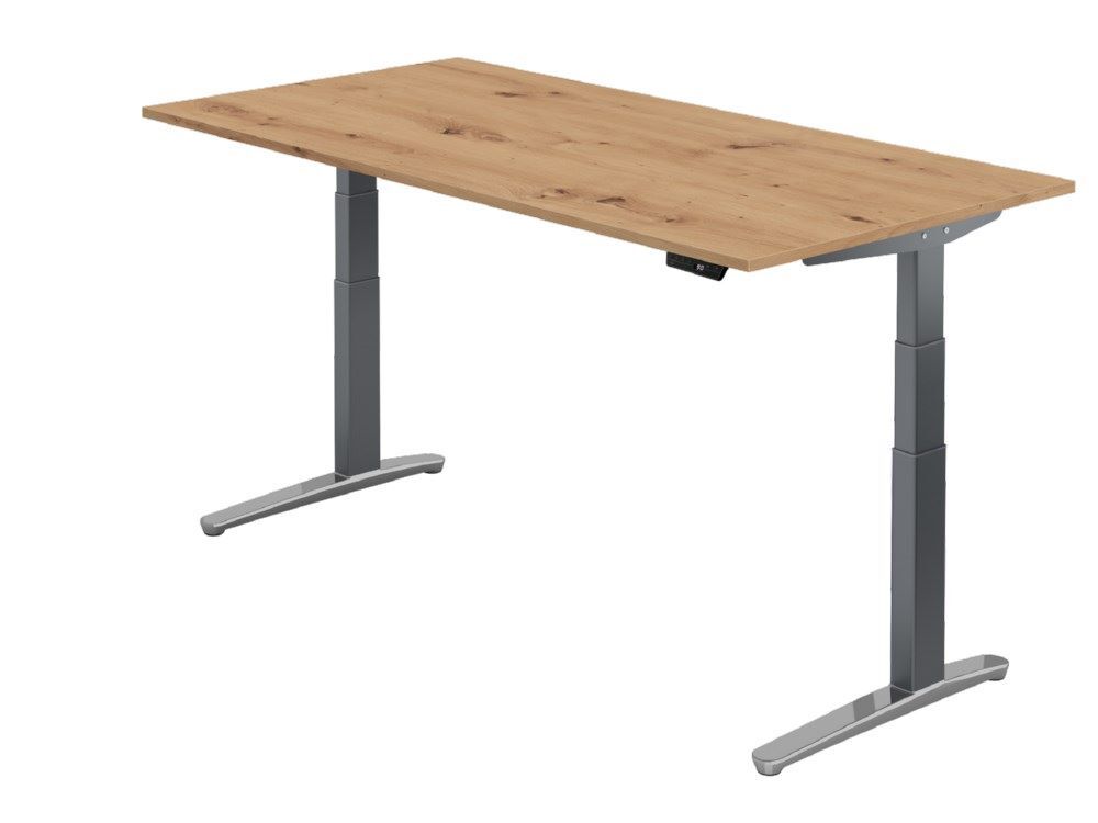 Hammerbacher XBHM2E Sitz-Steh-Schreibtisch 200 x 100 cm Asteiche / Graphit Produktbild Hammerbacher XBHM2E Sitz-Steh-Schreibtisch 200 x 100 cm Asteiche / Graphit