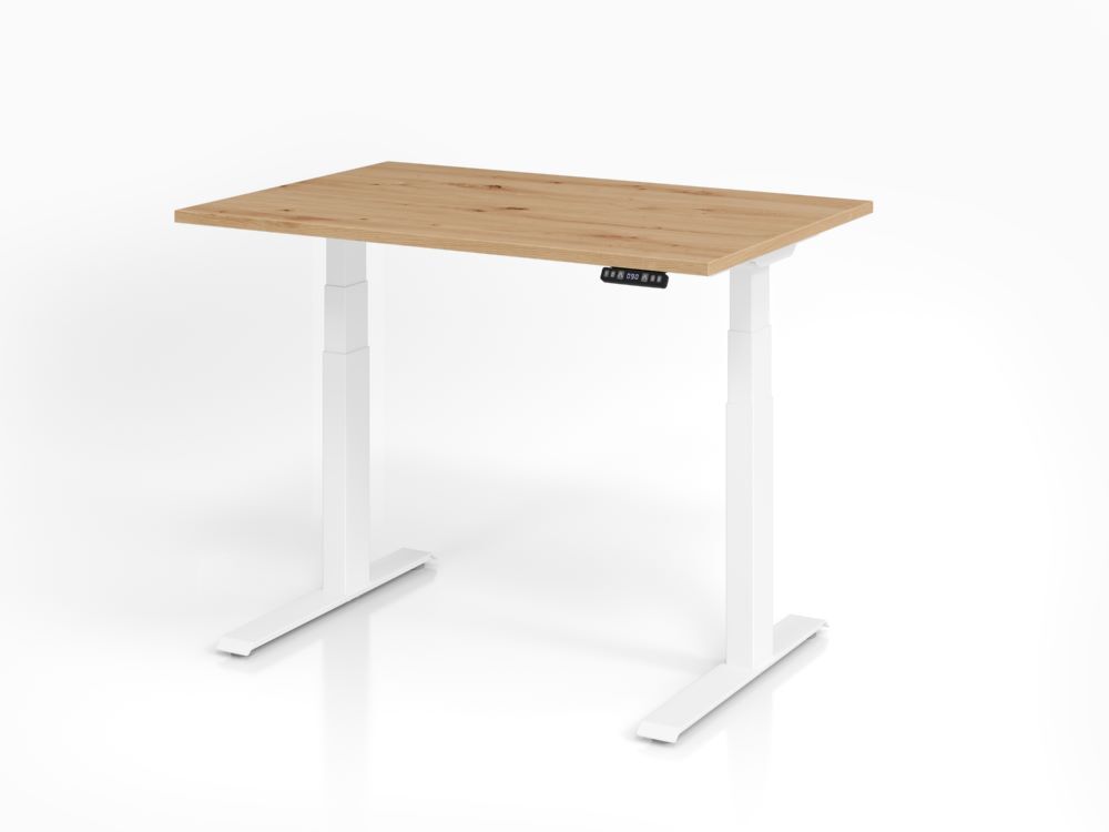 Hammerbacher Sitz-Steh-Schreibtisch 120 x 80 cm Arbeitshöhe 64 - 129 cm Produktbild Hammerbacher Sitz-Steh-Schreibtisch 120 x 80 cm Arbeitshöhe 64 - 129 cm