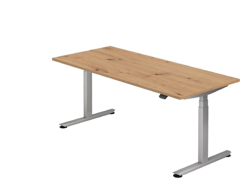Hammerbacher XDLB19 Sitz-Steh-Schreibtisch Elektroantrieb 2 stufig 180 x 80 cm Asteiche Produktbild Hammerbacher XDLB19 Sitz-Steh-Schreibtisch Elektroantrieb 2 stufig 180 x 80 cm Asteiche