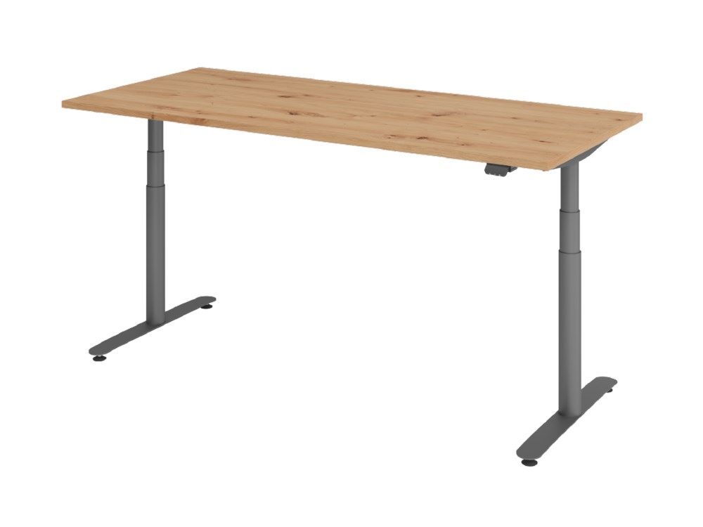 Hammerbacher XDLR19 Sitz-Steh-Schreibtisch Elektroantrieb 2 stufig 180 x 80 cm Asteiche Produktbild Hammerbacher XDLR19 Sitz-Steh-Schreibtisch Elektroantrieb 2 stufig 180 x 80 cm Asteiche