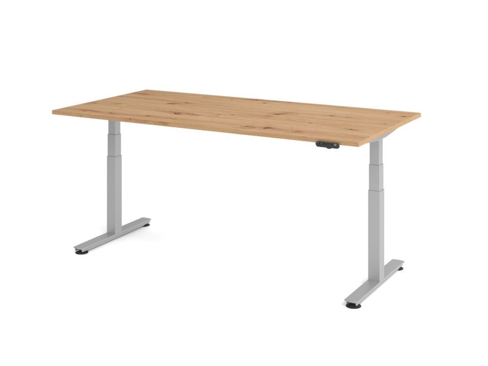 Produktbild Hammerbacher Sitz Steh Schreibtisch elektrisch 200x100cm Asteiche