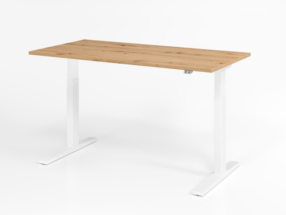 Hammerbacher Sitz Steh Schreibtisch 160 x 80 cm Asteiche Elektroantrieb 1-stufig Produktbild Hammerbacher Sitz Steh Schreibtisch 160 x 80 cm Asteiche Elektroantrieb 1-stufig