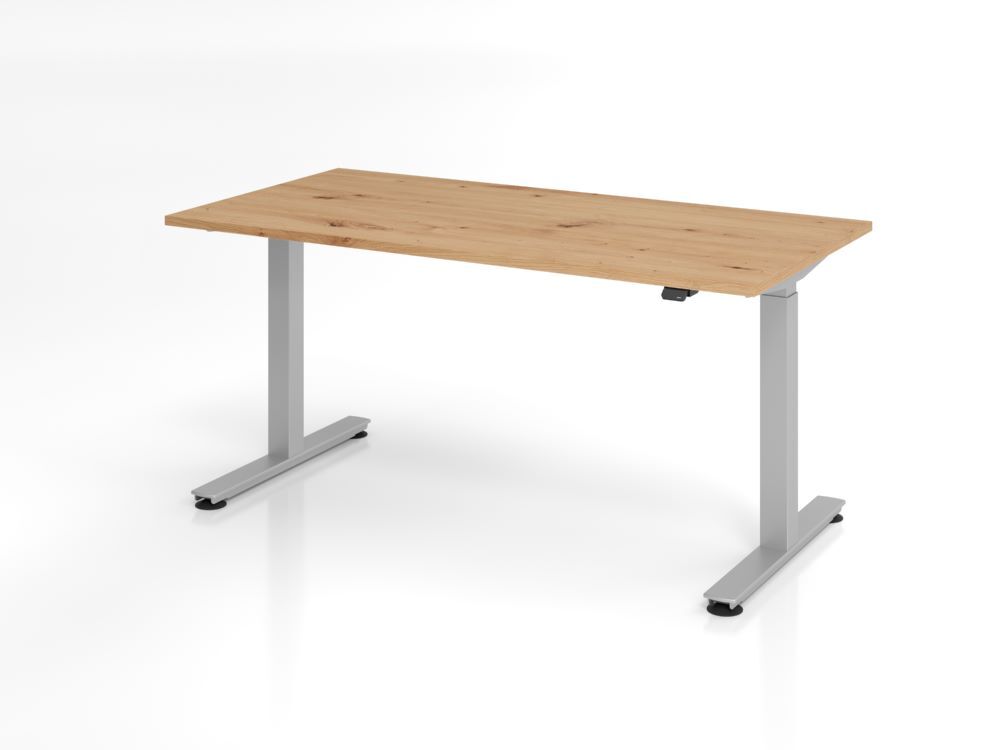 Hammerbacher Sitz-Steh Schreibtisch Höhe 71 - 120 cm Asteiche 160 x 80 cm Produktbild Hammerbacher Sitz-Steh Schreibtisch Höhe 71 - 120 cm Asteiche 160 x 80 cm