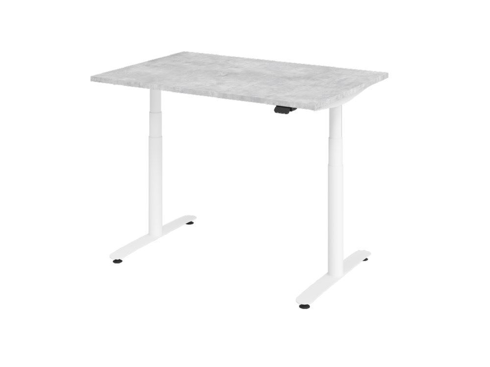 Hammerbacher Sitz-Steh-Schreibtisch XDLR12 120 x 80 cm Beton Produktbild Hammerbacher Sitz-Steh-Schreibtisch XDLR12 120 x 80 cm Beton