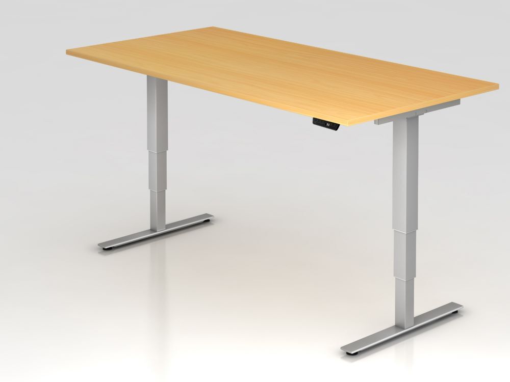 Hammerbacher Sitz-Steh-Schreibtisch XDSM2E 200 x 100 cm Buche Elektroantrieb 2-stufig Produktbild Hammerbacher Sitz-Steh-Schreibtisch XDSM2E 200 x 100 cm Buche Elektroantrieb 2-stufig
