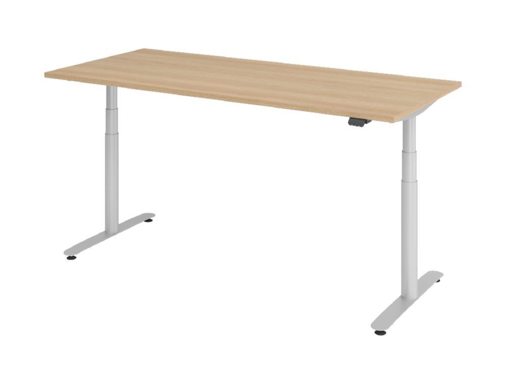 Hammerbacher XDLR19 Sitz-Steh-Schreibtisch 180 x 80 cm Eiche Arbeitshöhe 63 - 197 cm Produktbild Hammerbacher XDLR19 Sitz-Steh-Schreibtisch 180 x 80 cm Eiche Arbeitshöhe 63 - 197 cm