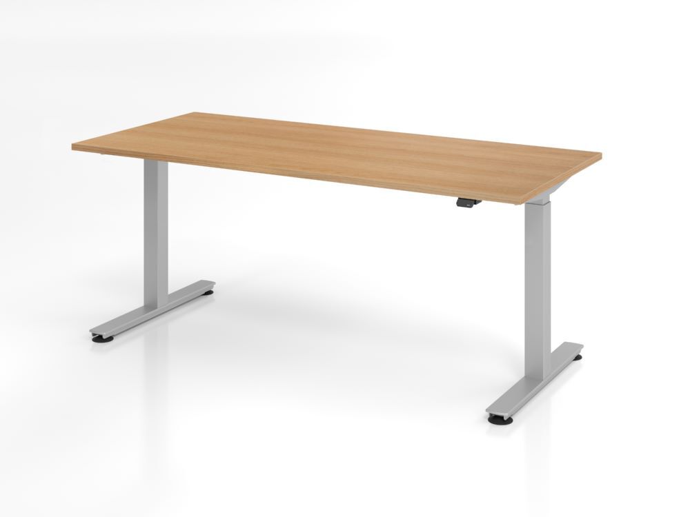 Hammerbacher Sitz-Steh Schreibtisch XMST19 180 x 80 cm Eiche Elektroantrieb 1-stufig Produktbild Hammerbacher Sitz-Steh Schreibtisch XMST19 180 x 80 cm Eiche Elektroantrieb 1-stufig