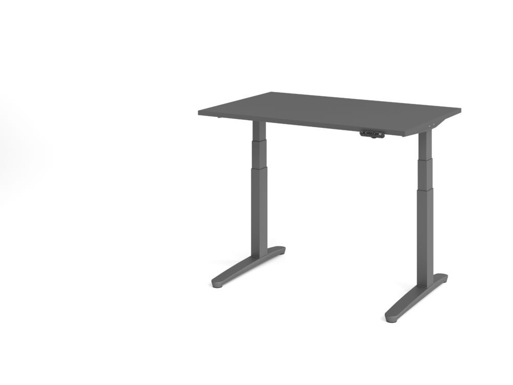 Produktbild Hammerbacher Sitz Steh Schreibtisch elektrisch 120x80cm Graphit/Graphit