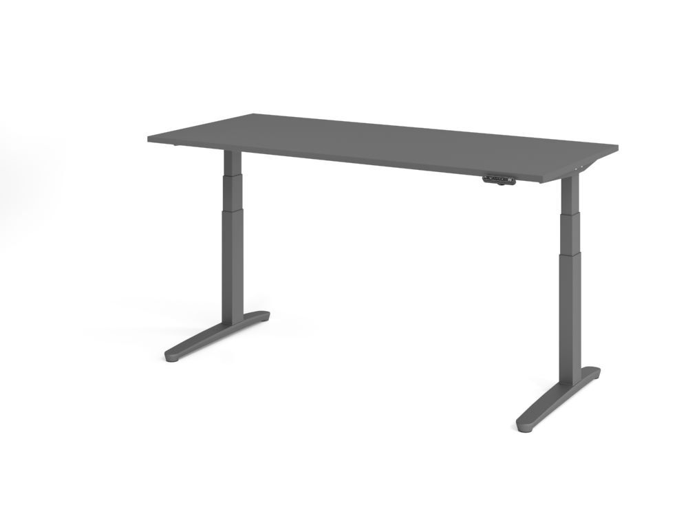 Produktbild Hammerbacher Sitz Steh Schreibtisch eleltrisch 180x80cm Graphit/Graphit