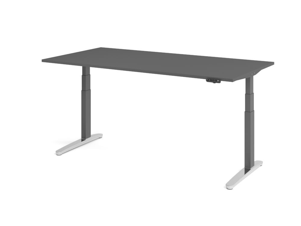 Produktbild Hammerbacher Sitz Steh Schreibtisch elektrisch 200x100cm Graphit/Graphit