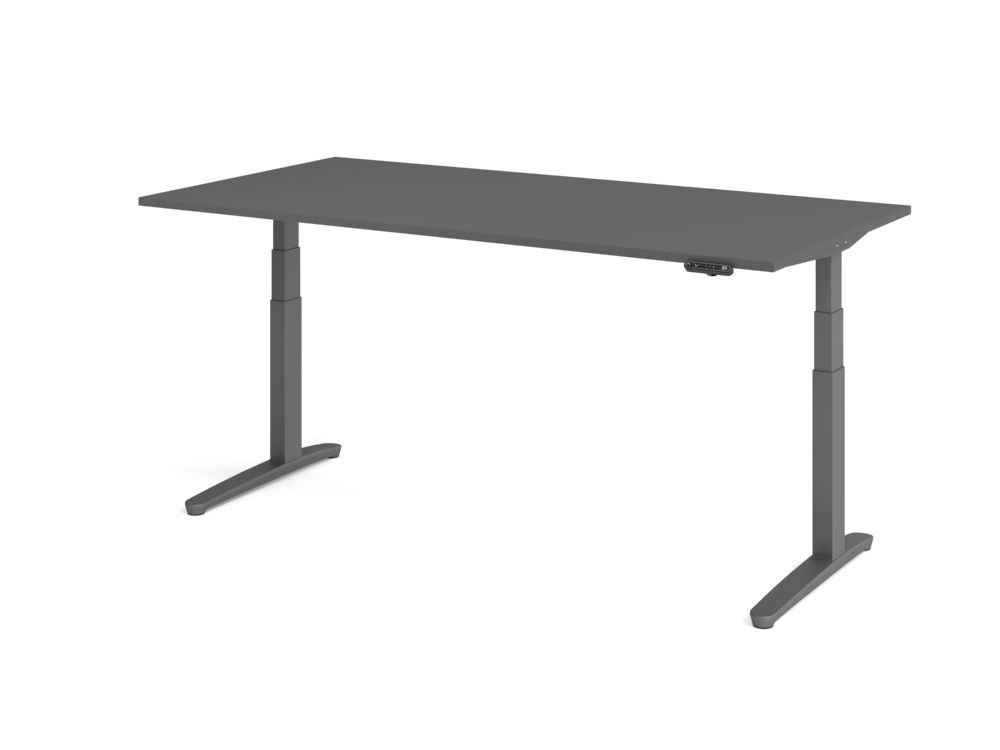 Produktbild Hammerbacher Sitz Steh Schreibtisch elektrisch 200x100cm Graphit/Graphit