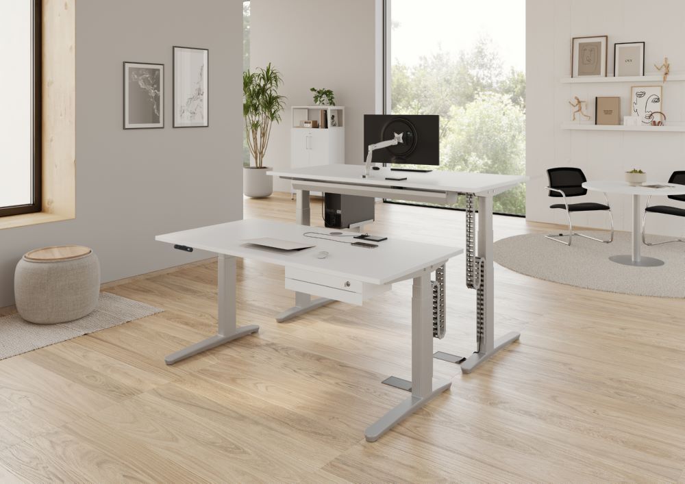 Produktbild Sitz-Steh-Schreibtisch el.200x100cm Graphit/w bild 7