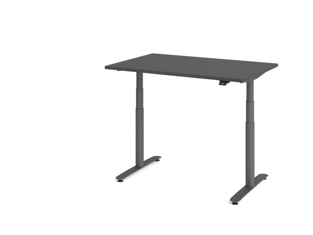 Produktbild Hammerbacher Sitz Steh Schreibtisch elektrisch120x80cm Graphit/Graphit