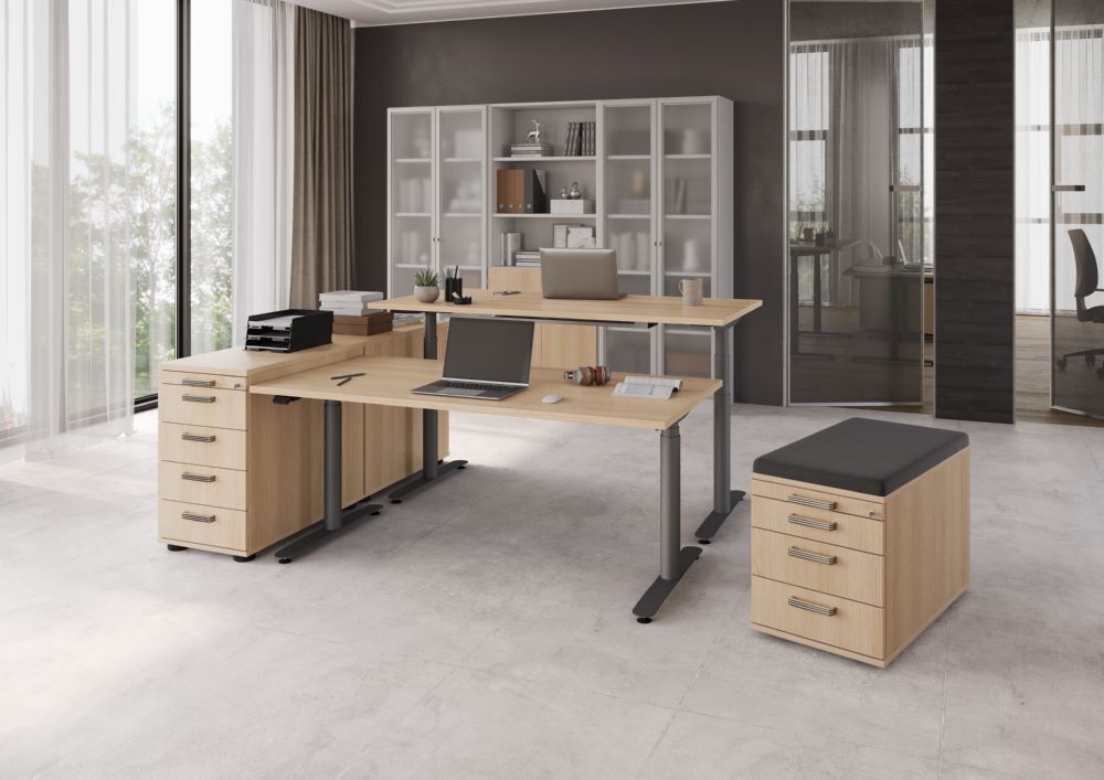 Produktbild Sitz-Steh-Schreibtisch el.180x80cm Graphit bild 4